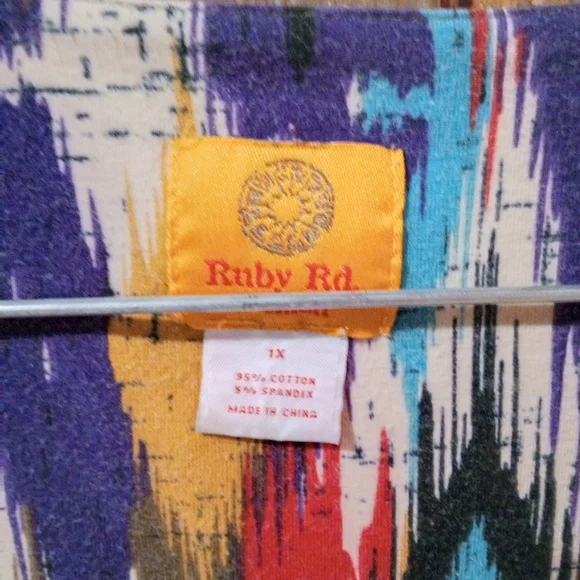 Ruby Rd. Multicolor Abstract Print Blouse - Picture 5 of 5